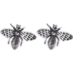 imageCute Bumble Bee Earrings Studs for Women Men S925 Sterling Silver Tiny Lovely Honey Queen Bee Mini Insect Animal Post Stud Earring Hypoallergenic Piercing Ear Huggie Delicate Unisex