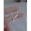 imageCZ Olive Leaf Pendant Necklace for Women Girls 925 Sterling Silver Cubic Zirconia Crystal Leaves Branch Charm Chain Choker Necklaces Dainty Elegant Birthday Wedding Anniversary Jewelry Gift