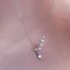 imageCZ Olive Leaf Pendant Necklace for Women Girls 925 Sterling Silver Cubic Zirconia Crystal Leaves Branch Charm Chain Choker Necklaces Dainty Elegant Birthday Wedding Anniversary Jewelry Gift
