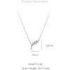 imageCZ Olive Leaf Pendant Necklace for Women Girls 925 Sterling Silver Cubic Zirconia Crystal Leaves Branch Charm Chain Choker Necklaces Dainty Elegant Birthday Wedding Anniversary Jewelry Gift