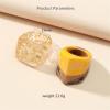 imageDtja Trendy Acrylic Chunky Wide Band Rings Set for Women Resin Statement Geometric Chevron Cocktail Party Finger Ring Comfort Fit Lightweight Vintage Exaggerated Y2K Jewelry 2PCS Size 89
