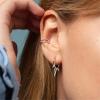 imageFashion Spike Sterling Silver Hoop Earrings for Women Girls Men Hypoallergenic Minimalist Huggie Small Sleeper Hoops Cartilage Cuff Helix Stud Wrap Personalized Punk JewelrySilverToned
