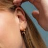 imageFashion Spike Sterling Silver Hoop Earrings for Women Girls Men Hypoallergenic Minimalist Huggie Small Sleeper Hoops Cartilage Cuff Helix Stud Wrap Personalized Punk Jewelry14K Gold Plated