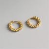 imageMinimalist Ball Bead Small Hoop Earrings for Women Girls S925 Sterling Silver Pierced Ear Simple Cartilage Tragus Sleeper Huggie Mini Hoops Irregular Tiny Dot Hinged Fashion Jewelry8mm GoldToned
