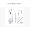imageStainless Steel Paw Print Necklace for Women Men Dog Tag Personalized Polished Cat Pet Pawprint Pendant Charm Chain Minimalist Geometrical Rectangular Necklaces 20 inches
