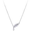 imageCZ Olive Leaf Pendant Necklace for Women Girls 925 Sterling Silver Cubic Zirconia Crystal Leaves Branch Charm Chain Choker Necklaces Dainty Elegant Birthday Wedding Anniversary Jewelry Gift