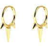 imageFashion Spike Sterling Silver Hoop Earrings for Women Girls Men Hypoallergenic Minimalist Huggie Small Sleeper Hoops Cartilage Cuff Helix Stud Wrap Personalized Punk Jewelry14K Gold Plated