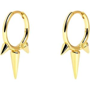 imageFashion Spike Sterling Silver Hoop Earrings for Women Girls Men Hypoallergenic Minimalist Huggie Small Sleeper Hoops Cartilage Cuff Helix Stud Wrap Personalized Punk Jewelry14K Gold Plated