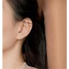 image20g Tiny CZ Leaf Cartilage Stud Earrings for Women Girls 925 Sterling Silver Crystal Leaves Cuff Wrap Helix Hypoallergenic Ball Piercing Fashion Dainty Jewelry Gifts for Friends