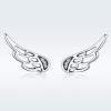 imageCZ Climber Crawler Angel Wings Cuff Earrings for Women S925 Sterling Silver Piercing Ear Dainty Crystal Diamond Wrap Studs Post Hypoallergenic Huggie Earrings Jewelry Birthday Wedding Gifts
