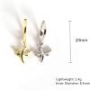 imageCrystal Dragonfly Dangle Hoop Earrings for Women Teen Girls S925 Sterling Silver with Charms CZ Diamond Drop Cartilage Cute Jewelry Delicate Fashion Birthday Gift Best FriendSilverToned