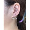 imageCrystal Dragonfly Dangle Hoop Earrings for Women Teen Girls S925 Sterling Silver with Charms CZ Diamond Drop Cartilage Cute Jewelry Delicate Fashion Birthday Gift Best FriendSilverToned
