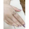 imageDelicate CZ Petal Flower Statement Ring for Women 14K Gold Plated Colorful Crystal Teardrop Leaf Cluster Band Finger Rings Comfort Fit Cute Elegant Wedding Promise Birthday Jewelry for Friend Size 8