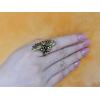 imageDtja Vintage CZ Flower Leaf Statement Ring for Women Boho Antique Crystal Beaded Expandable Open Wrap Finger Rings Adjustable Comfort Fit Indian Bollywood Style Y2K Jewelry