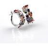 imageHuggie Austrian Crystal Hoop Earrings AAA Cubic Zirconia Lever Back Earring for Women Girls Silver Plated Crystal Teardrop Leaf Cluster Elegant Wedding Birthday Party Jewelry Gift Colorful
