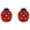 image20g Tiny Cute Ladybug Stud Earrings for Women Girls 925 Sterling Silver 14K Rose Gold Plated Hypoallergenic Dainty Red Bugs Mini Ball Cartilage Tragus Post Fashion Animal Jewelry Gifts for Teen Girl