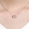 imageInfinity Love Heart Cat Necklace for Women Girls 925 Sterling Silver TwoTone Hollow out Mother and Daughter Kitten Ear Pendant Choker Necklace Double Interlocking Circles Jewelry Cute Delicate