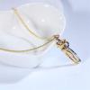 imageDtja Love Hug Pendant Necklace for Women Girls TwoToned Affectionate Couple Hug Valentines Day Necklaces Fashion Personalized Statement Jewelry Wedding Birthday Party Gifts for HerSilver Yellow