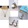 imageDtja Vintage CZ Pearl Earrings Teardrop Pendant Necklace Jewelry Set for Women Girls Faux Pearls Boho Wedding Cocktail Party Christmas Anniversary Jewelry Gifts
