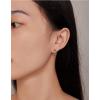 imageHuggie CZ Clover Hoop Earrings for Women 925 Sterling Silver Green Crystal Hypoallergenic Small Flower Leaf Hoops Cuff Cartilage Elegant Lucky Birthday StPatricks Day Jewelry