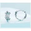 imageHuggie CZ Clover Hoop Earrings for Women 925 Sterling Silver Green Crystal Hypoallergenic Small Flower Leaf Hoops Cuff Cartilage Elegant Lucky Birthday StPatricks Day Jewelry