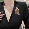 imageRhinestone Peacock Brooch Pin for Women Girls Fashion Exquisite Exaggerated Big Crystal Bird Animal Brooches Lapel Pins Elegant Dress Accessories Wedding Christmas Birthday Jewelry GiftGoldTone