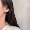 imageTassel Symbol Chain Drop Dangle Stud Earrings for Women Girls 925 Sterling Silver Double Piercing Female Gender Sign Studs Crawler Climber Letter X O Post Fashion Personalized Jewelry Unique GiftsSilvery