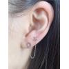 imageTassel Symbol Chain Drop Dangle Stud Earrings for Women Girls 925 Sterling Silver Double Piercing Female Gender Sign Studs Crawler Climber Letter X O Post Fashion Personalized Jewelry Unique GiftsSilvery
