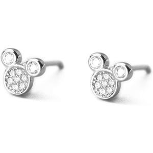 imageDainty CZ Mouse Stud Earrings for Teen Girls Women 925 Sterling Silver Cubic Zirconia Tiny Cute Mice Stud Tragus Post Pin Earrings Hypoallergenic Sensitive Ear Minimalist Jewelry GiftSilver