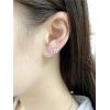image6mm Tiny Cute Flower Hoop Sterling Silver Mini Small Cartilage Hoop Earrings for Women Girls Teens Hypoallergenic Dainty White Enameled Daisy Flowers 18g Piercing Huggie HoopsSilverTone