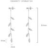 imageCZ Leaf Chandelier Dangle Studs Earrings for Women Girls S925 Sterling Silver Crystal Leaves Tassel Chain Drop Crawler Ball Bead Cuff Climber Diamond Post Charm Huggie Pierced Hypoallergenic Jewelry