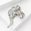 imageRhinestone Clover Flower Bow Brooch Pin for Women Silvery Fashion Green Crystal Shamrock Heart Leaf Brooches Lapel Pins Lucky Dress Accessories St Patricks Day Jewelry Gift