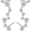 imageCZ Big Dippe Constellation Cuffs Crystal Studs Earrings for Women 925 Sterling Silver Diamond Star Astrology Spiral Hoop Climber Crawler Hypoallergenic Post Pin Charms Fashion Gifts Friend