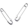 imageDtja Cute Sterling Silver Safety Pin Small Hoop Earrings for Women Teen Girls Cartilage Fashion Black Sleeper HoopsSilvery