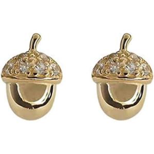 imageTiny Cute Pinecone Earrings for Women Girls S925 Sterling Silver 14K Gold Plated Cubic Zirconia Hypoallergenic Dainty Mini Small Studs Cartilage Forest Fruit Christmas Statement Jewelry Gifts for Daughter Niece