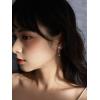 imageCZ Moon Star Tassel Dangle Earrings for Women Girls 925 Sterling Silver Cute Asymmetric Charms Chain Crescent Drop Dangling Stud Dainty Birthday Christmas Party Jewelry Gifts