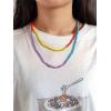 imageBoho Bead Belly Waist Chain Layered Choker Necklaces Bracelets for Women Girls Bohemian Colorful Beaded Stretch Anklet Handmade African Summer Bikini Beach Pool Vacation Y2K Body Jewelry