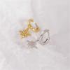 imageCZ Crescent Moon Star Dangle Hoop Earrings for Women Girls Sterling Silver with Charms Crystal Drop Cartilage Cute Jewelry Fashion Dainty Gifts for Best Friend 65mm Silver Star