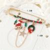 imageCute Gold Christmas Brooch Pin for Women Girls Rhinestone Enameled Green Red Santa Claus Star Flower Wreath Tassel Chain Drop Dangle Lapel Pins Sweater Shawl Dress Accessories Xmas Jewelry Gift
