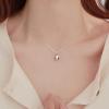 imageDtja Delicate Bell Flower Pendant Necklace 925 Sterling Silver for Women SilverToned Adjustable Lily of the Valley Floral Charm Choker Chain