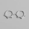 imageHuggie Beaded Small Sleeper Hoop Earrings for Women 925 Sterling Silver Minimalist Tiny Ball Bead Stud Cuff Cartilage Helix Wrap Fashion Dainty Hypoallergenic Jewelry Silver
