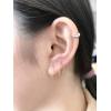 imageHuggie Small Hoop Earrings for Women Girls Sterling Silver Minimalist Cartilage Cuff Tragus Helix Huggie Endless Sleeper Hoops Hypoallergenic for Piercing Ear Faith Body Jewelry20g 12mm Yellow