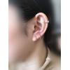 imageHuggie Small Hoop Earrings for Women Girls Sterling Silver Minimalist Cartilage Cuff Tragus Helix Huggie Endless Sleeper Hoops Hypoallergenic for Piercing Ear Faith Body Jewelry22g 8mm Yellow