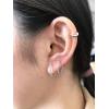 imageHuggie Small Hoop Earrings for Women Girls Sterling Silver Minimalist Cartilage Cuff Tragus Helix Huggie Endless Sleeper Hoops Hypoallergenic for Piercing Ear Faith Body Jewelry20g 12mm Silvery
