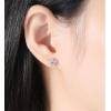 imageMinimalist Triangle CZ Stud Earrings for Women S925 Sterling Silver Tiny Small Cute Geometrical David Star Sparkling Cubic Zirconia Hypoallergenic Ear Studs Tragus Post Clear Crystal