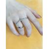 imageWave Double Finger Band Rings for Women Silver Plated Simple Asymmetrical Geometric Ring Comfort Fit Fashion Unique Party Jewelry Size 67