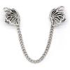 imageVintage Collar Clip Brooch for Wowen Girls Unisex Retro Filigree Butterfly Cute Cat Dog Paw Print Animals Long Tassel Chain Drop Lapel Pin Necktie Tie Shawl Clips Scarf Weather Dress Accessories Jewelry Wings