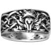 imageVintage Fox Statement Band Ring for Women Girls Antique Gothic NineTailed Animal Celtic Knot Finger Rings Punk Retro Jewelry Size 9