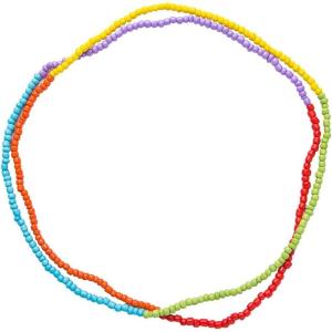 imageBoho Bead Belly Waist Chain Layered Choker Necklaces Bracelets for Women Girls Bohemian Colorful Beaded Stretch Anklet Handmade African Summer Bikini Beach Pool Vacation Y2K Body Jewelry