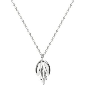 imageDtja Delicate Bell Flower Pendant Necklace 925 Sterling Silver for Women SilverToned Adjustable Lily of the Valley Floral Charm Choker Chain